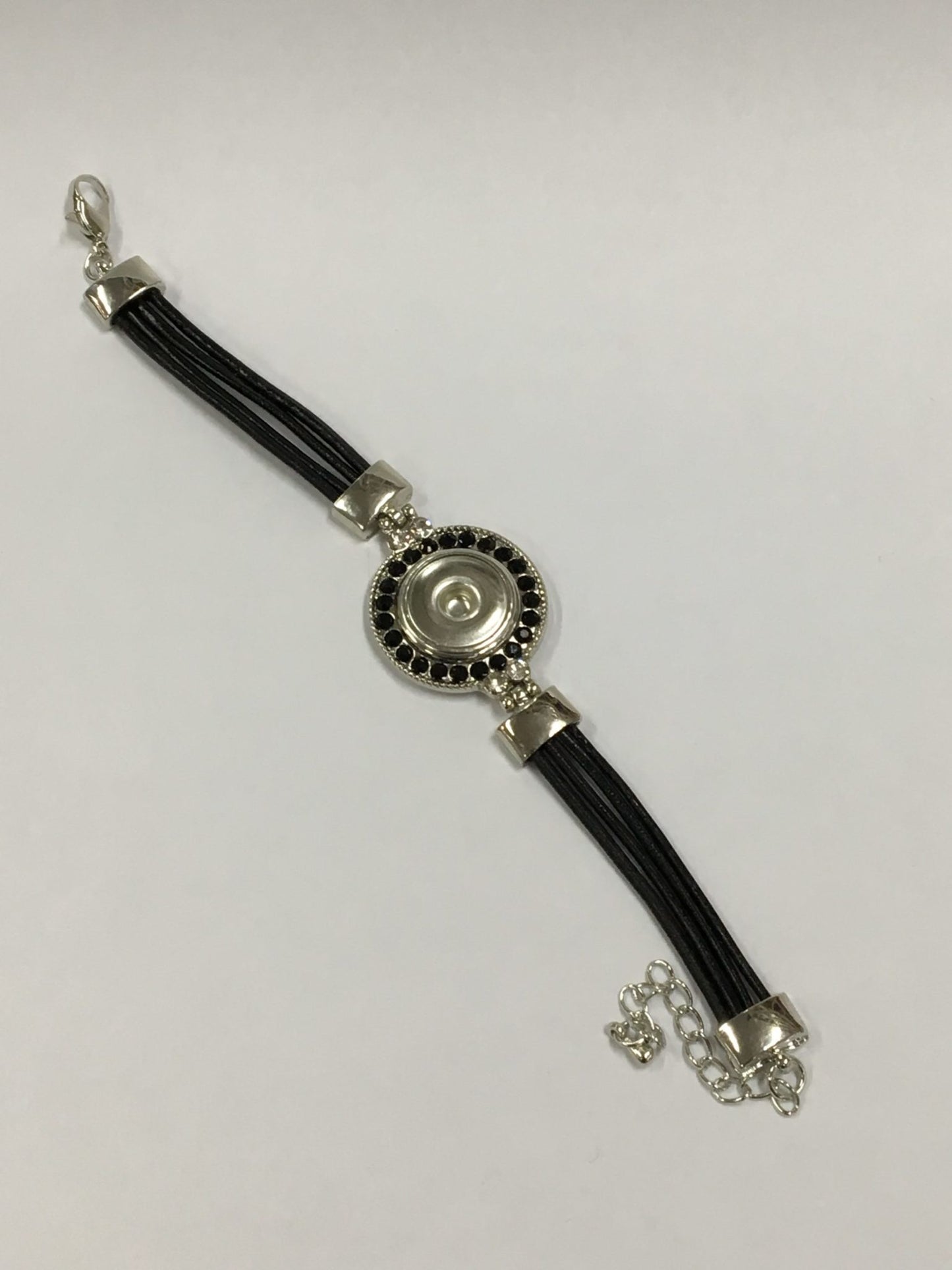Bracelet – Leather straps W/Rhinestones