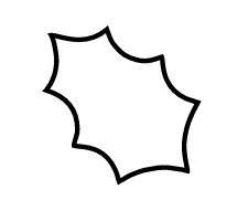 Vitrigraph Pull Plate - Holly Leaf