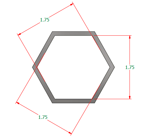 Hexagon Murrine Tube - 1.75 x 6"