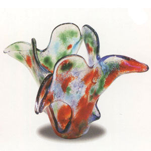 Floral Slumping Vase 6.5" Tall