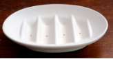 Oval Soap Dish with Ribbed Bottom (FF 1241)