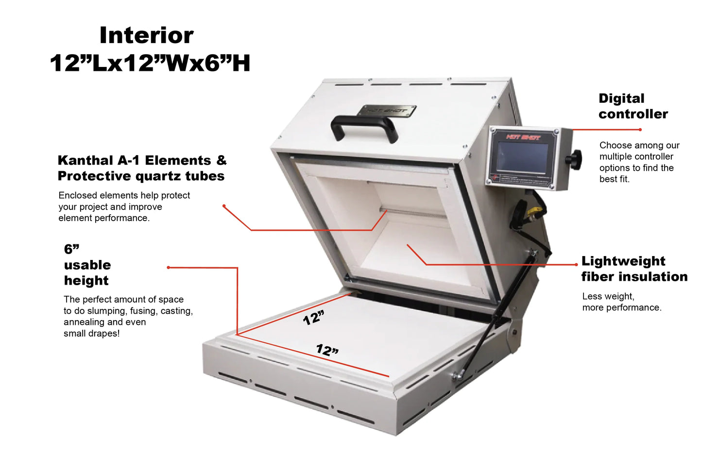 Hot Shot 12G with TAP Controller - The Starter Glass Kiln