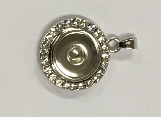 Pendant – Round Wheel w/Rhinestones