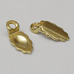 Gold-Plated Leaf Earring Bails (24)