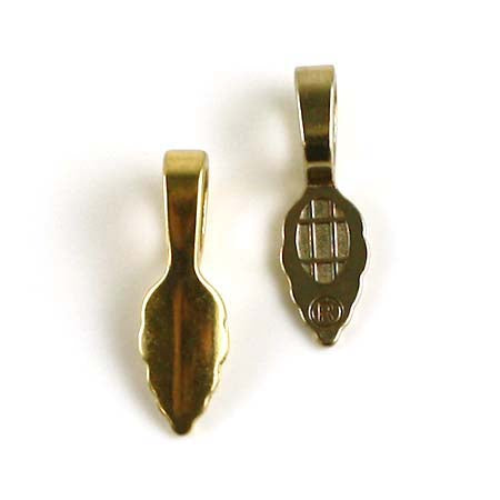 Gold-Plated Leaf Jewelry Bails - Medium (25)