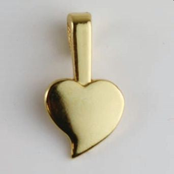 Gold-Plated Heart Bails - Small
