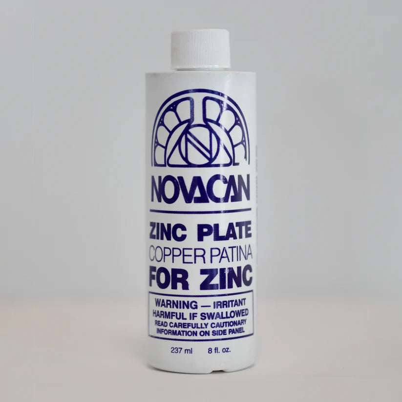 Novacan Zinc Plate Copper Patina for Zinc, 8 oz.