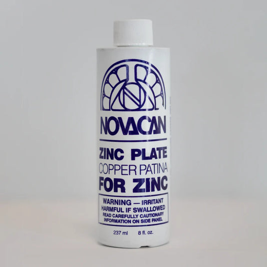 Novacan Zinc Plate Copper Patina for Zinc, 8 oz.