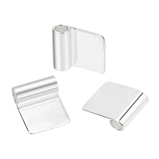 Glue-on Flat Pad Bails - Silver (16)