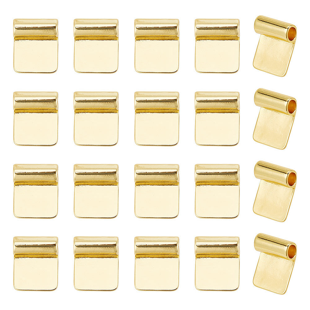 Glue-on Flat Pad Bails - Gold (20)