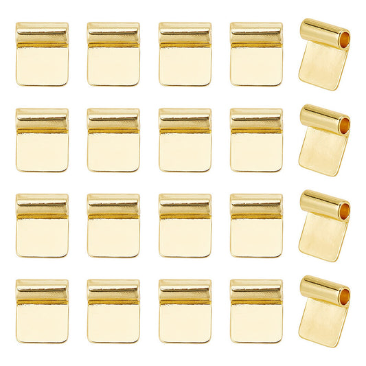 Glue-on Flat Pad Bails - Gold (20)