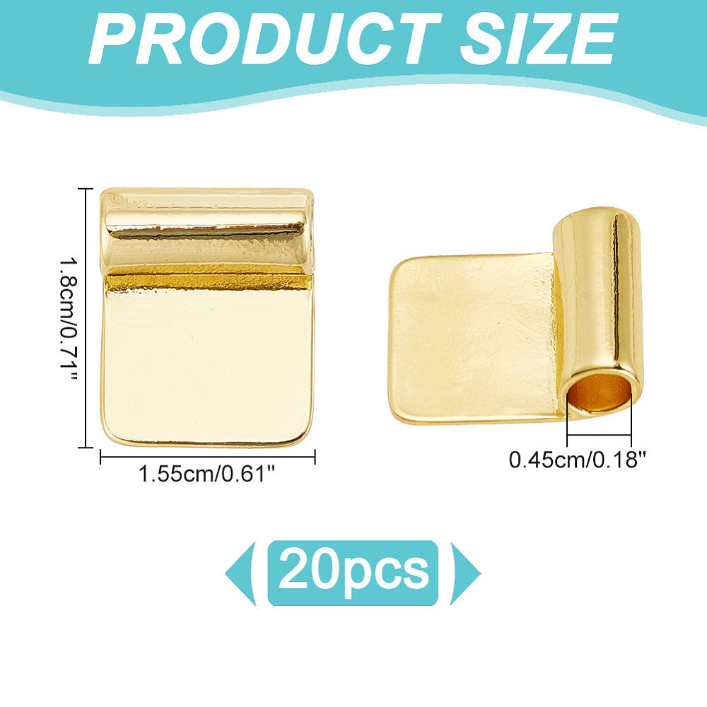 Glue-on Flat Pad Bails - Gold (20)