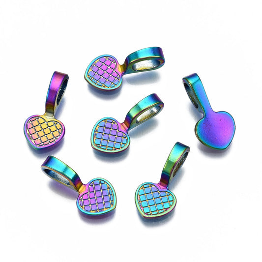 Rainbow Flat Pad Bails - Hearts (20)