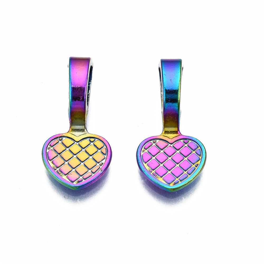 Rainbow Flat Pad Bails - Hearts (20)