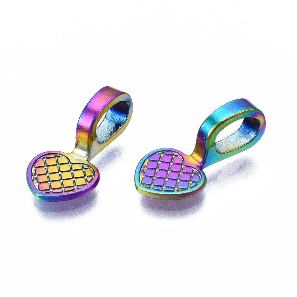 Rainbow Flat Pad Bails - Hearts (20)