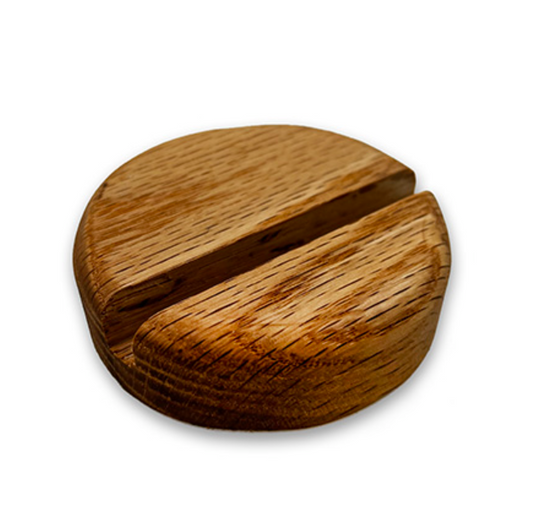 Round Oak Glass Art Stand 3 in.