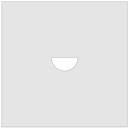 Vitrigraph Pull Plate - Half Circle