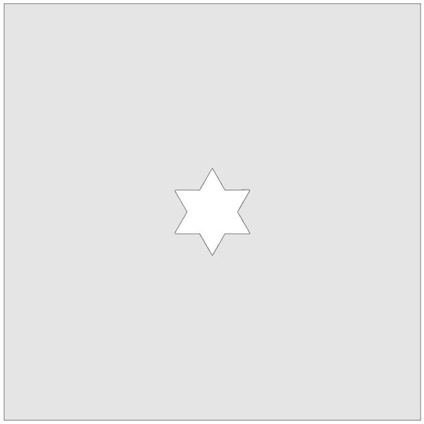 Vitrigraph Pull Plate - Star of David