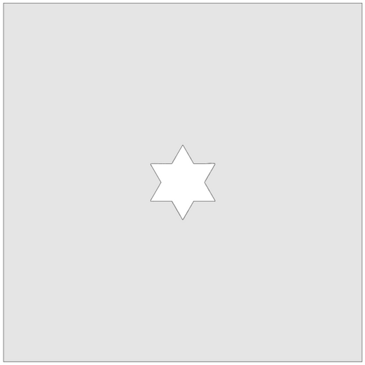 Vitrigraph Pull Plate - Star of David