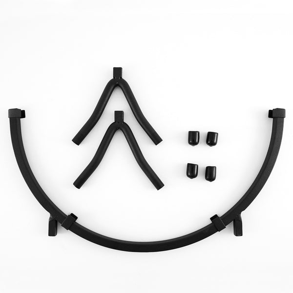 8" Round Black Metal Art Stand
