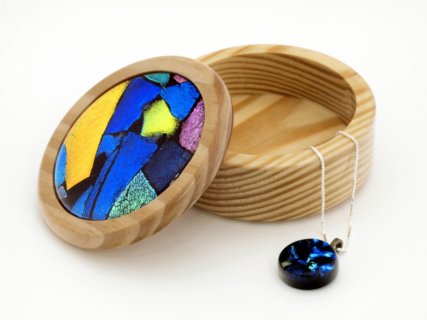 Round Wood Box - Clear Finish